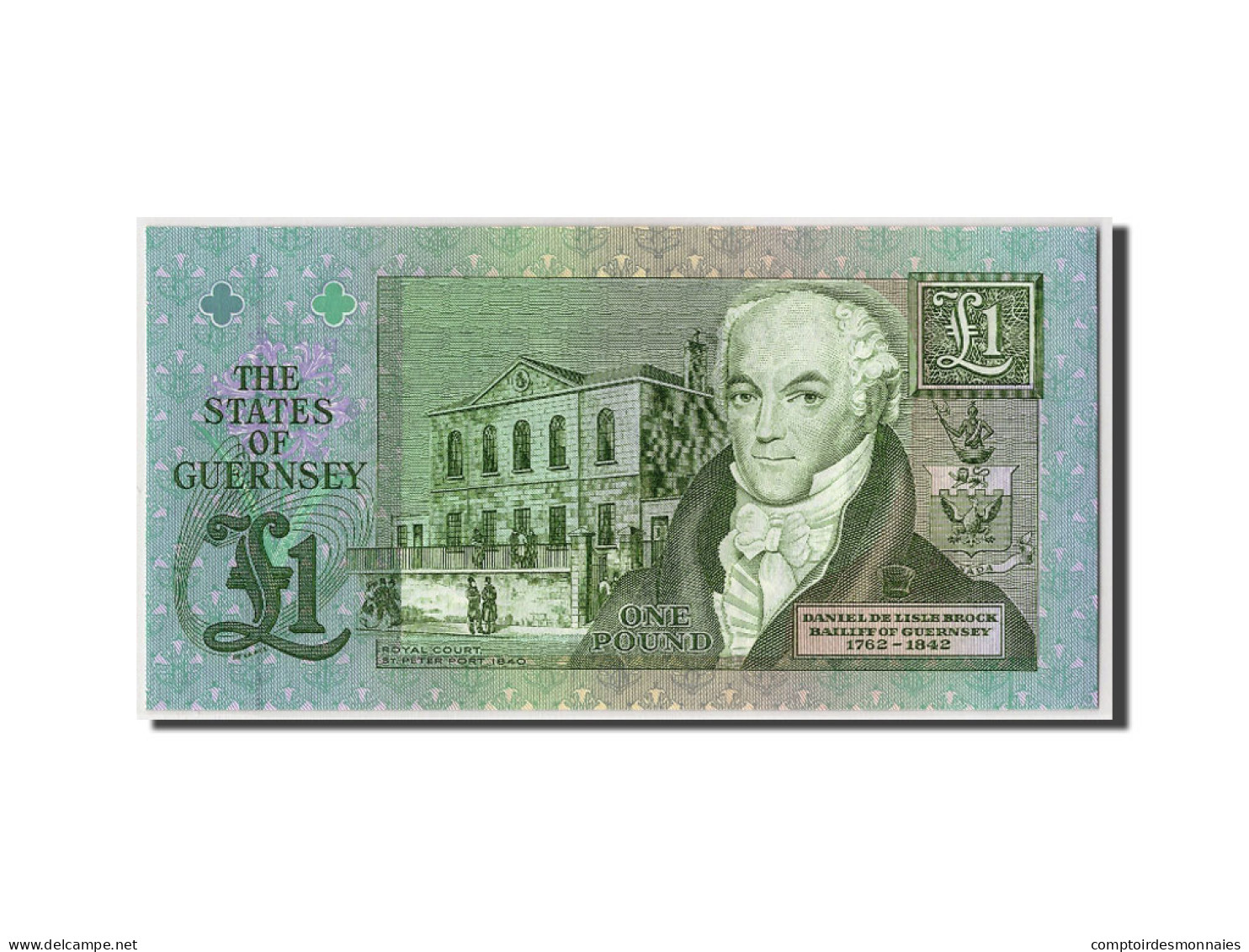 Billet, Guernsey, 1 Pound, Undated, KM:52c, NEUF - Guernsey