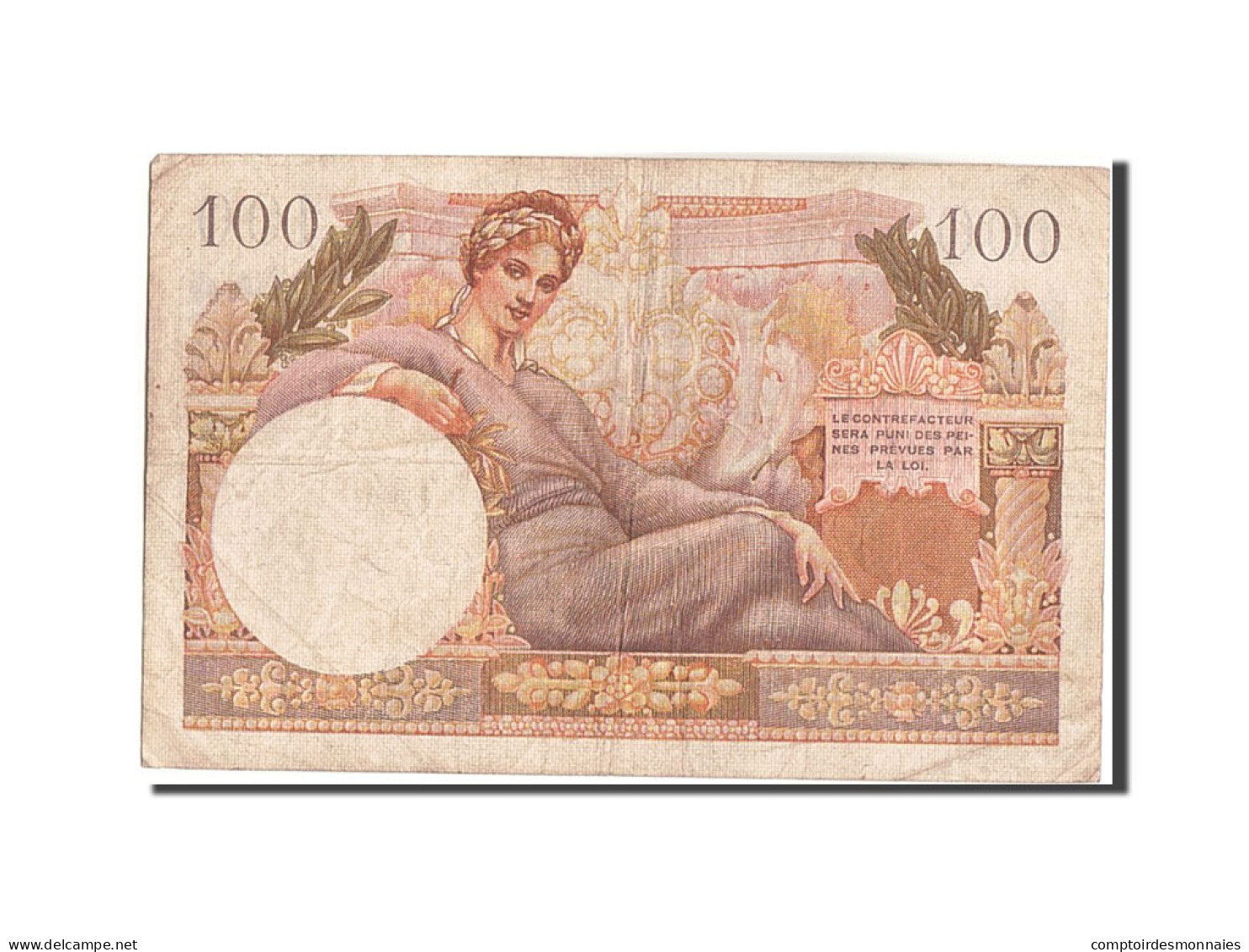 France, 100 Francs, 1955-1963 Treasury, 1955, P.1, TB+, KM:M11a - 1955-1963 Staatskas