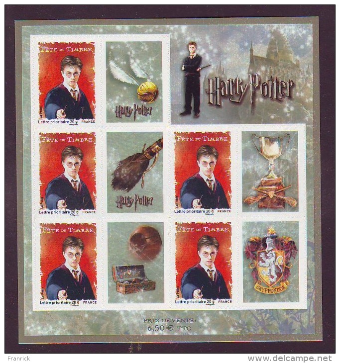 BLOCS FEUILLETS HARRY POTTER - RON - HERMIONE TIMBRES ADHESIFS VIGNETTES PREPERSONNALISES - Science Fiction