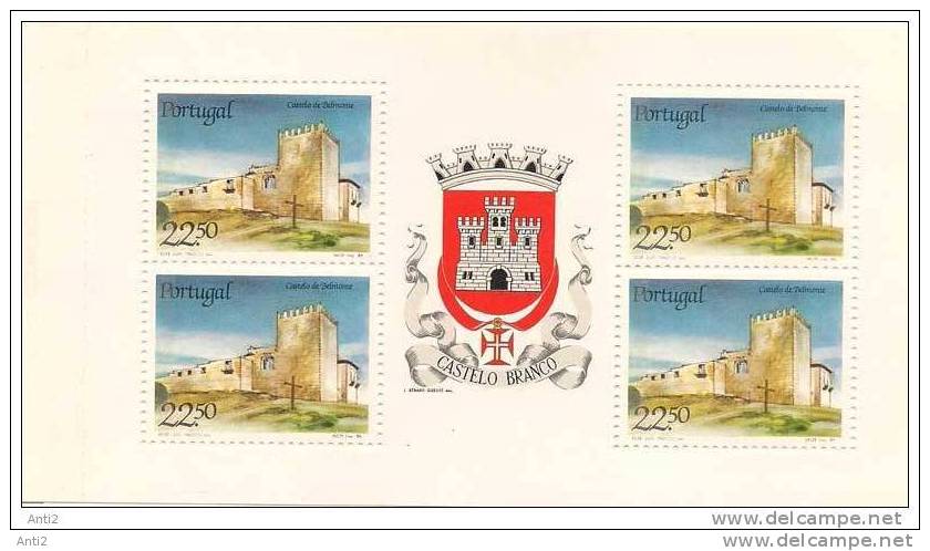 Portugal 1986 Fortresses And Castles, Castle Of Belmonto, Castello Branco, Mi 1699, Booklet Of Four, MNH(**) - Booklets