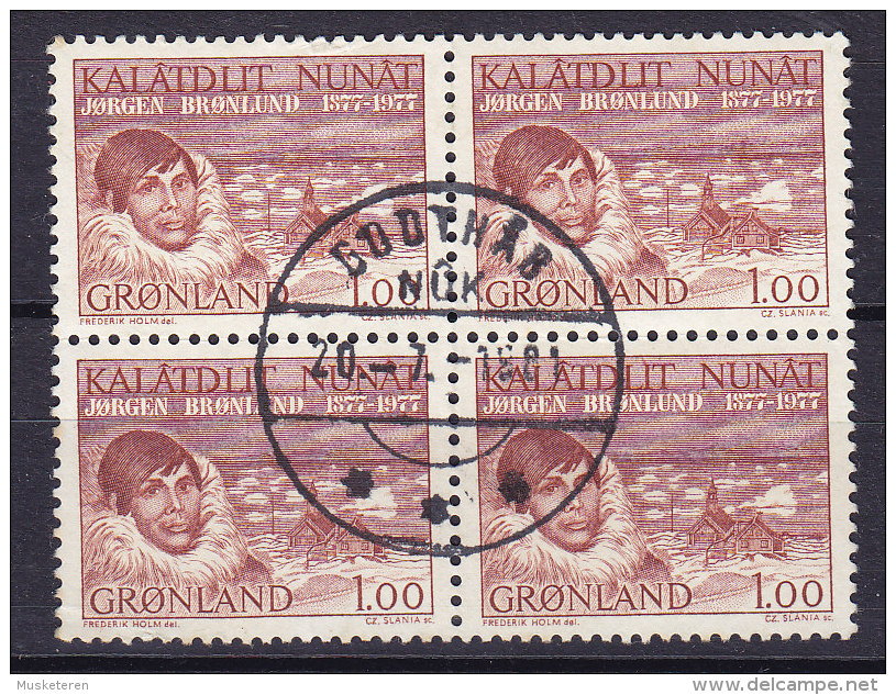 Greenland 1977 Mi. 104      1.00 Kr Jørgen Brøndlund 4-Block GODTHÅB Cancel !! - Blocs