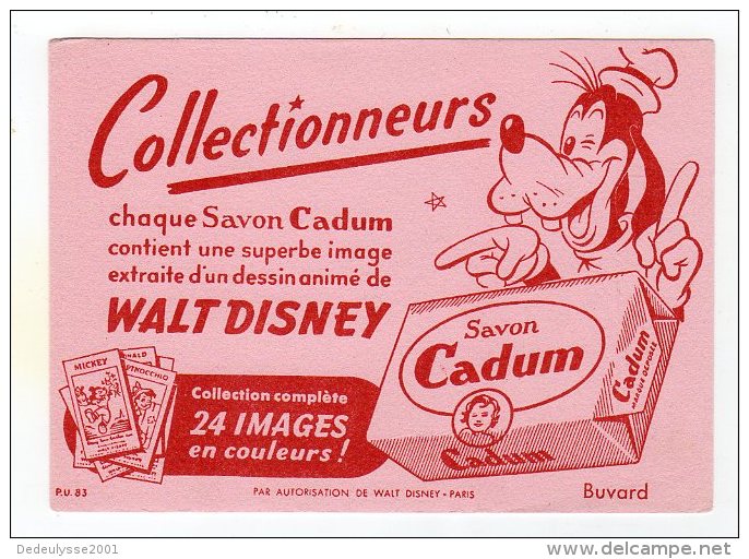 Mai16    74521    Buvard    Savon Cadum   Wallt Disney - Parfums & Beauté