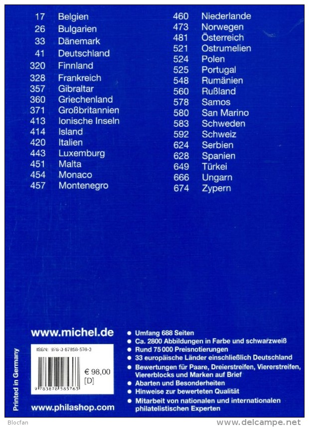 MICHEL Europa Klassik Bis 1900 Katalog 2008 Neu 98€ Stamps Germany Europe A B CH DK E F GR I IS NO NL P RO RU S IS HU TK - Ed. Originales