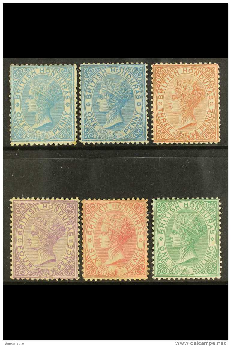 1977 - 9 Complete Set To 1s, Wmk CC, Perf 14, Incl Both 1d Blue Shades, SG 11/16, Fine And Fresh Mint. Cat... - Honduras Britannico (...-1970)