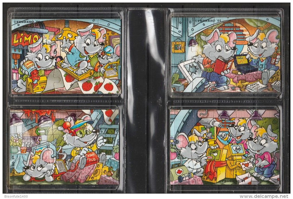 Puzzle Kinder " Les Souris" En 4 Parties De 2001 Livrés Complets Sans Bandelettes Et Sous Cache En Plastique. - Puzzles