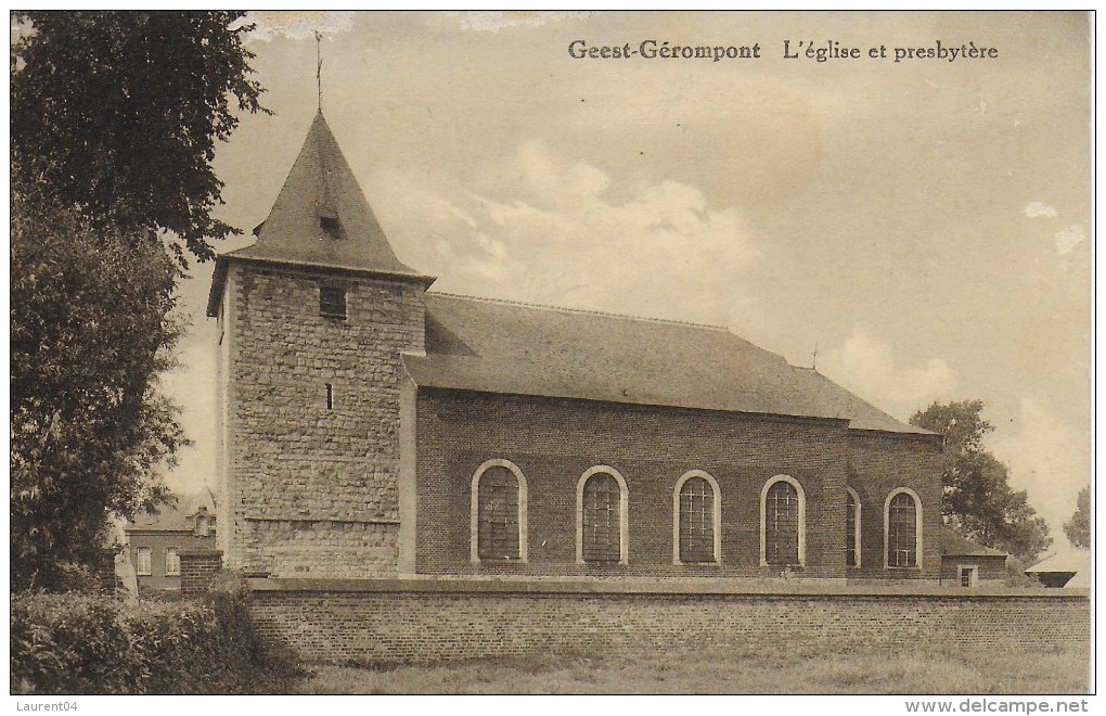 RAMILLIES.  GEEST-GEROMPONT.  L'EGLISE ET PRESBYTERE. - Ramillies