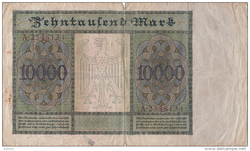 Billet De 10000 Mark - Allemagne - République De Weimar - 1922 - 10000 Mark