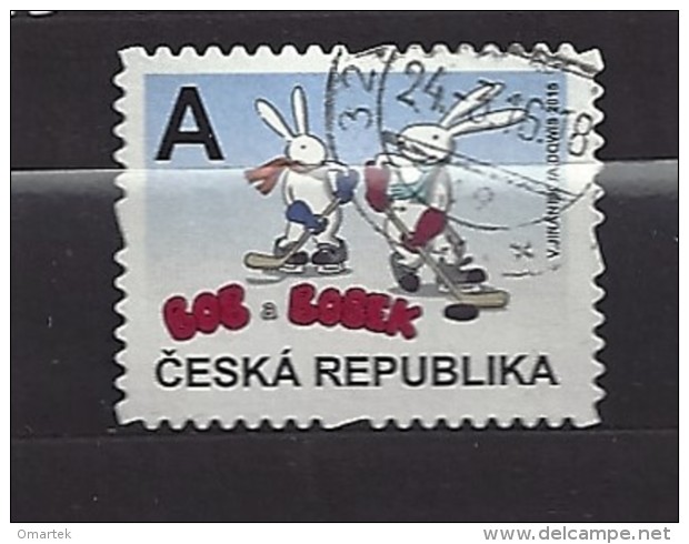 Czech Republic  Tschechische Republik  2015 ⊙ Mi 844 Bob And Bobek Playing Ice Hockey. C.2 - Gebraucht