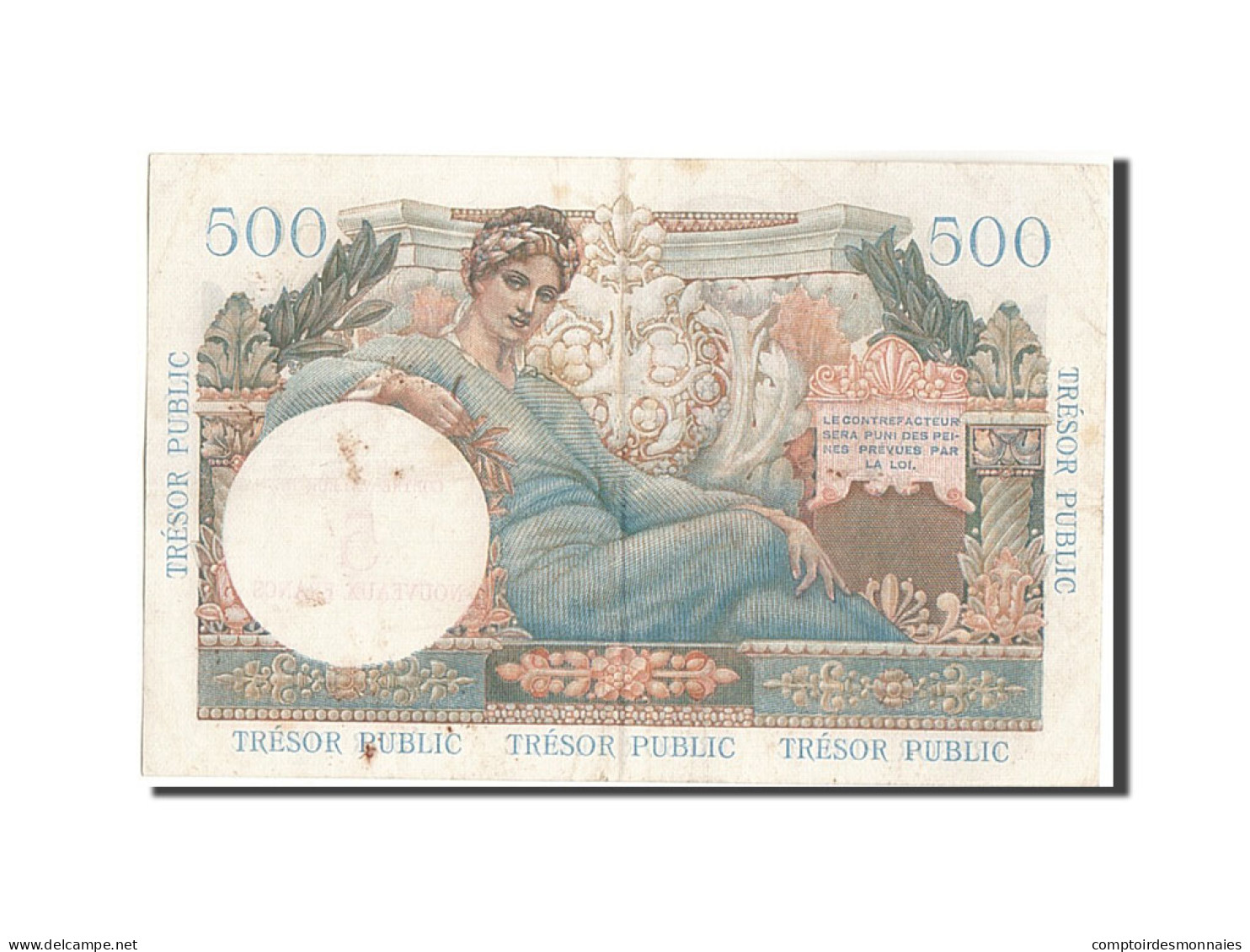 Billet, France, 5 Nouveaux Francs On 500 Francs, 1955-1963 Treasury, 1960, 1960 - 1955-1963 Trésor Public