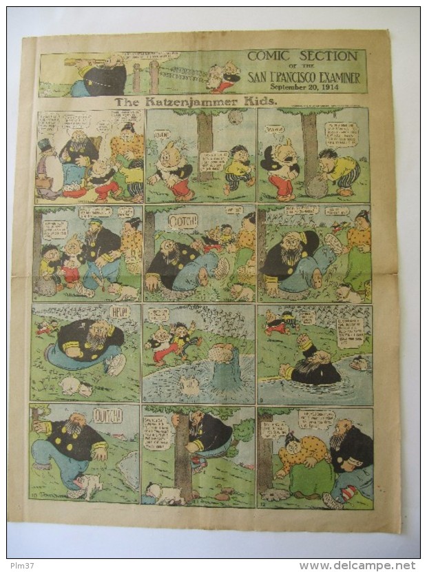 Comic Section Of The San Francisco Examiner 1914 - 4 Pages - Katzenjammer Kids, Opper, Manus, Outcault - 1897-1937 : Platinium Age