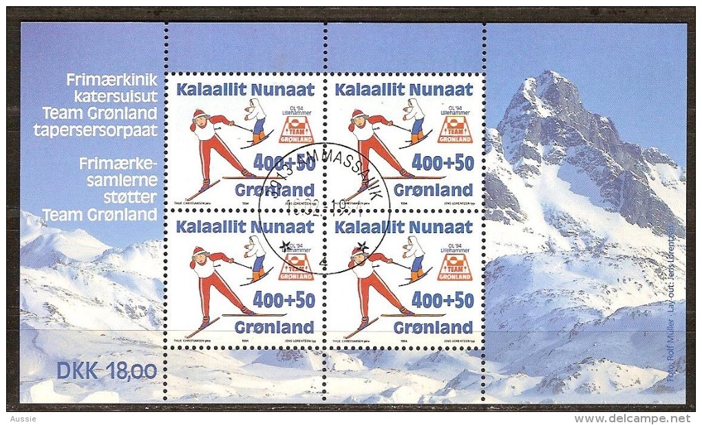 Groenland Greenland 1993 Yvertn° Bloc 5 (°) Used Oblitéré Sport Cote 25 Euro - Blocs