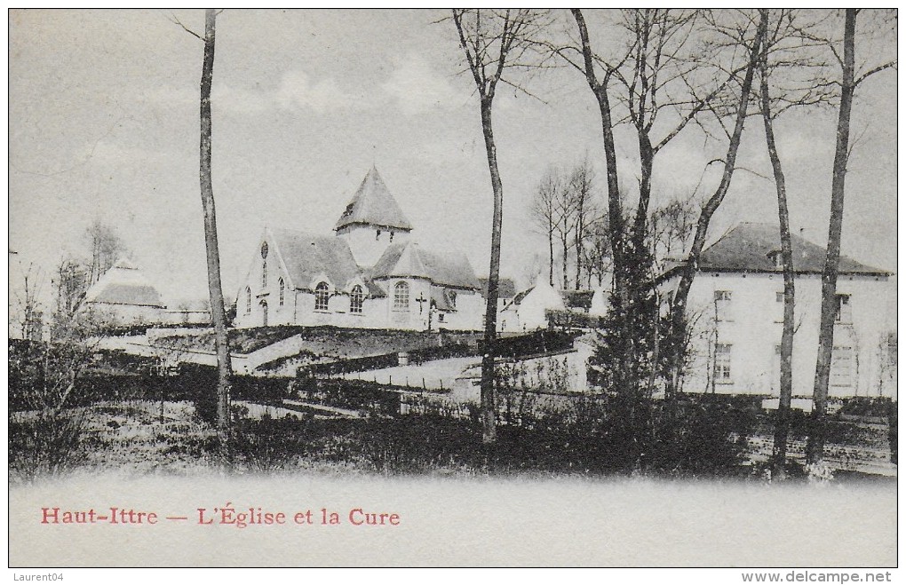 ITTRE.  HAUT-ITTRE.  L'EGLISE ET LA CURE. - Ittre