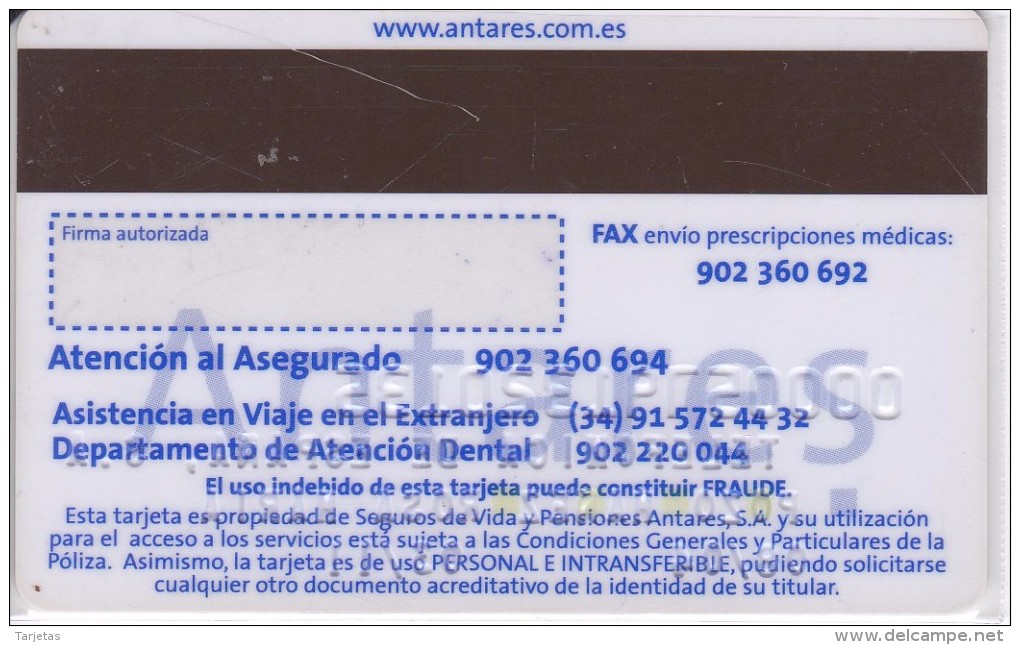 TARJETA DE TELEFONICA DE ANTARES  DE TELEFONICA DE ESPAÑA (RARA) - Tests & Service