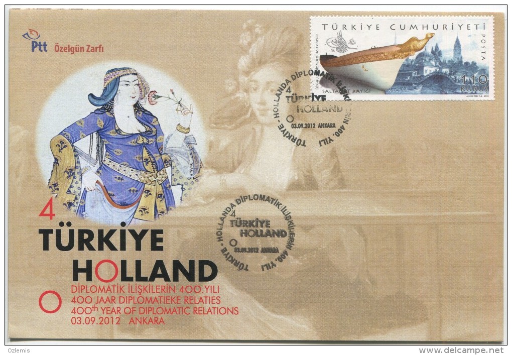 TURQUIE,TURKEI TURKEY 400TH YEAR OF DIPLOMATIC RELATIONS  2012 FIRST DAY COVER - Lettres & Documents