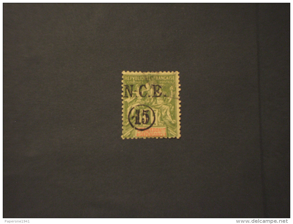 NOUVELLE CALEDONIE - 1900/1 ALLEGORIA 15 Su 1 F. - TIMBRATO/USED - Oblitérés