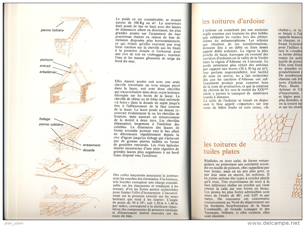 LA MAISON RURALE EN AUVERGNE - 2 livres - J. P. MARTY - R. ONDET - P. TRAPON - 1977 - 13 scans