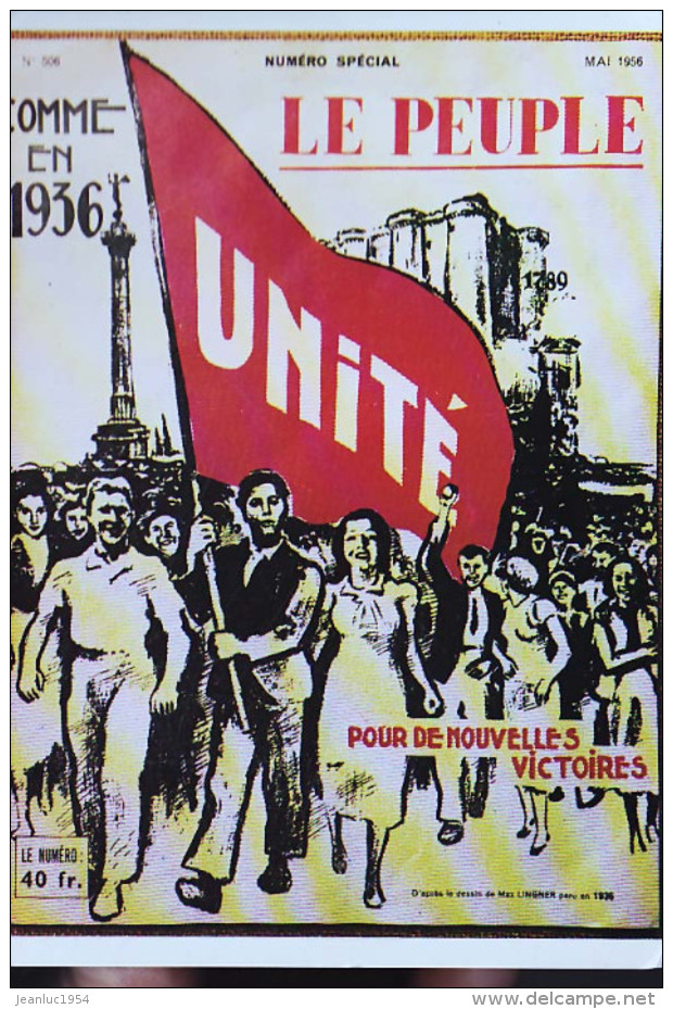 LE PEUPLE 1936 REEDITION - Labor Unions