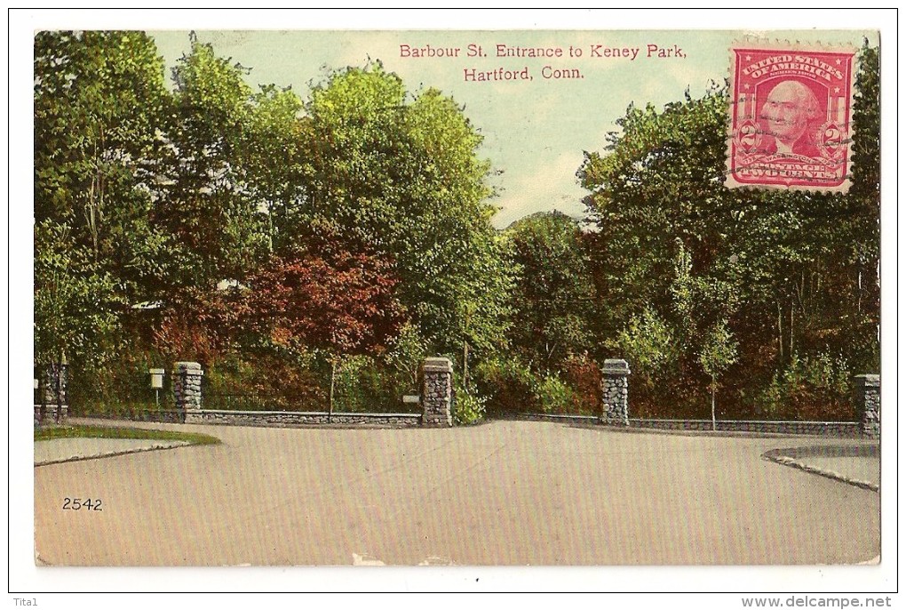 S4778 - Barbour St. Entrance To Keney Park, Hartford - Hartford