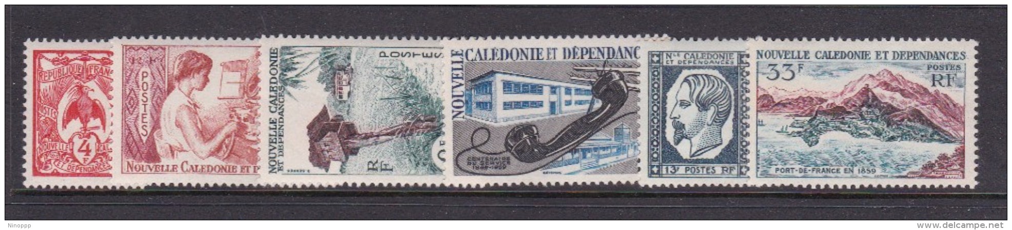 New Caledonia SG 358-64 1960 Postal Centenary Set MNH - Gebruikt