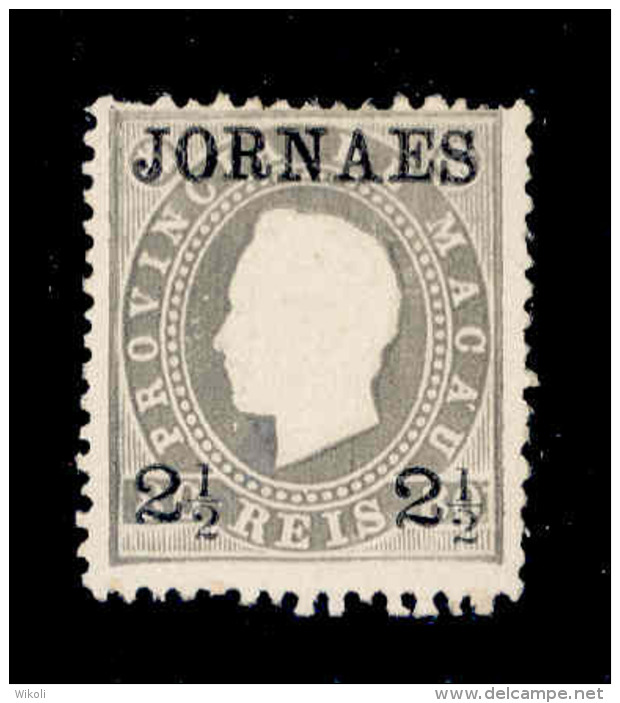 ! ! Macau - 1892 D. Luis 2 1/2a - Af. 44 - NGAI - Unused Stamps