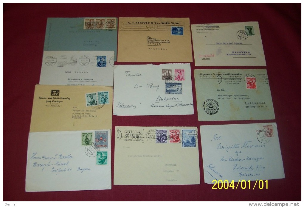 LOT DE 10  LETTRES D´AUTRICHE  DESTINATION DIVERSE  )) LOT 14 - Verzamelingen