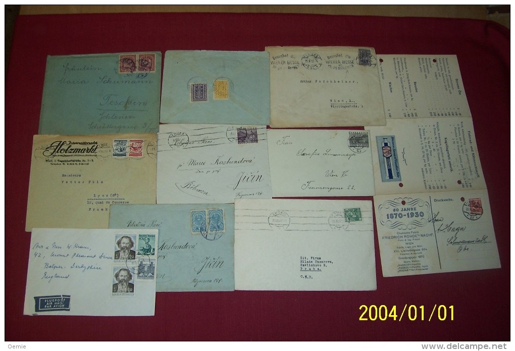 LOT DE 10  LETTRES D´AUTRICHE  DESTINATION DIVERSE  )) LOT 14 - Verzamelingen