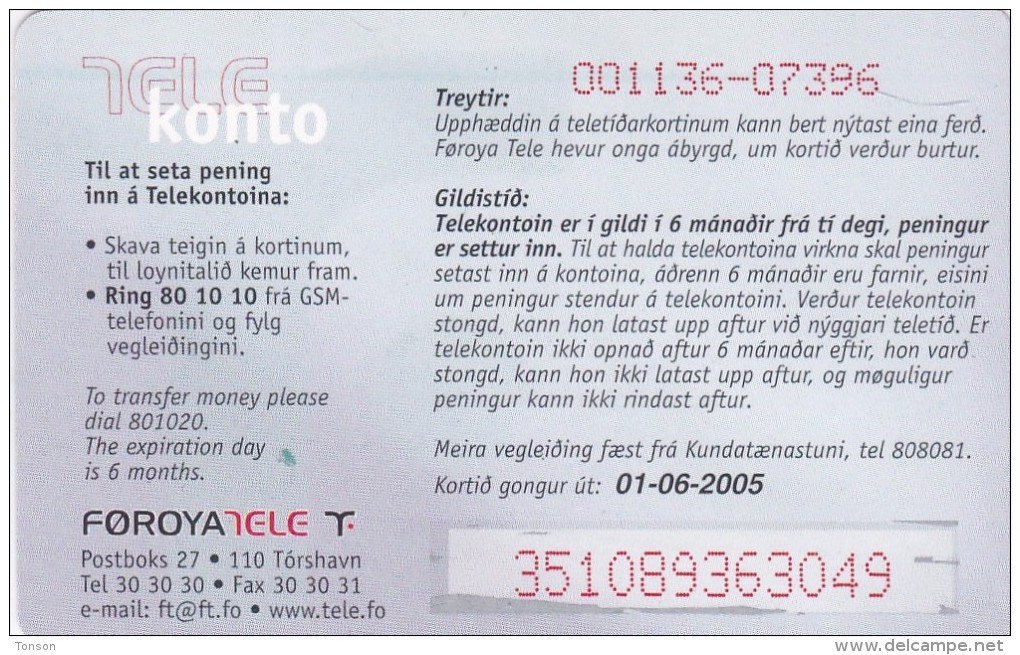 Faroe Islands, 200 Kr, Funny ´Face´, 2 Scans,    01.06.2005 - Faroe Islands