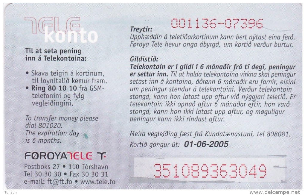 Faroe Islands, 200 Kr, Funny ´Face´, 2 Scans,    01.06.2005 - Islas Faroe