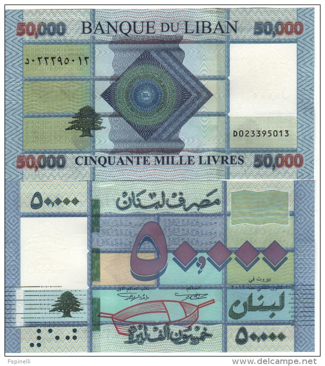 LEBANON 50'000  Livres   New Issue  2016   P94c - Liban