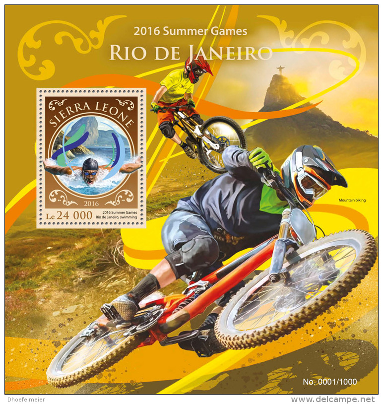 SIERRA LEONE 2016 ** Olympic Summer Games 2016 Olympia Rio 2016 S/S - OFFICIAL ISSUE - A1615 - Eté 2016: Rio De Janeiro