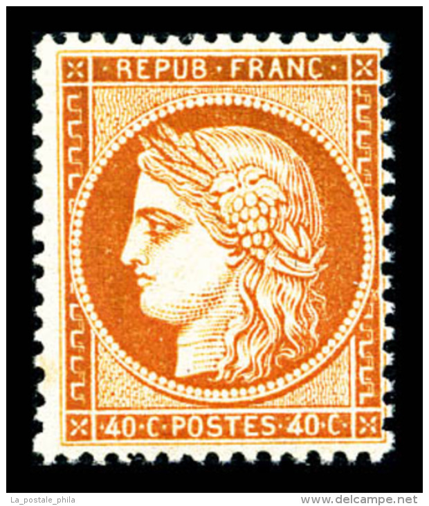 ** N°38, 40c Orange, Fraîcheur Postale, SUP (signé Brun/certificat)    Qualité : ** - 1870 Beleg Van Parijs