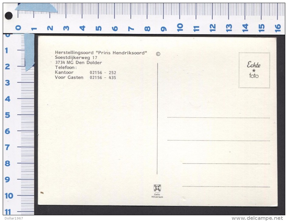 Herstellingsoord P. Hendriksoord , Den Dolder - NOT  Used  See The 2  Scans For Condition. ( Originalscan !!! ) - Zeist
