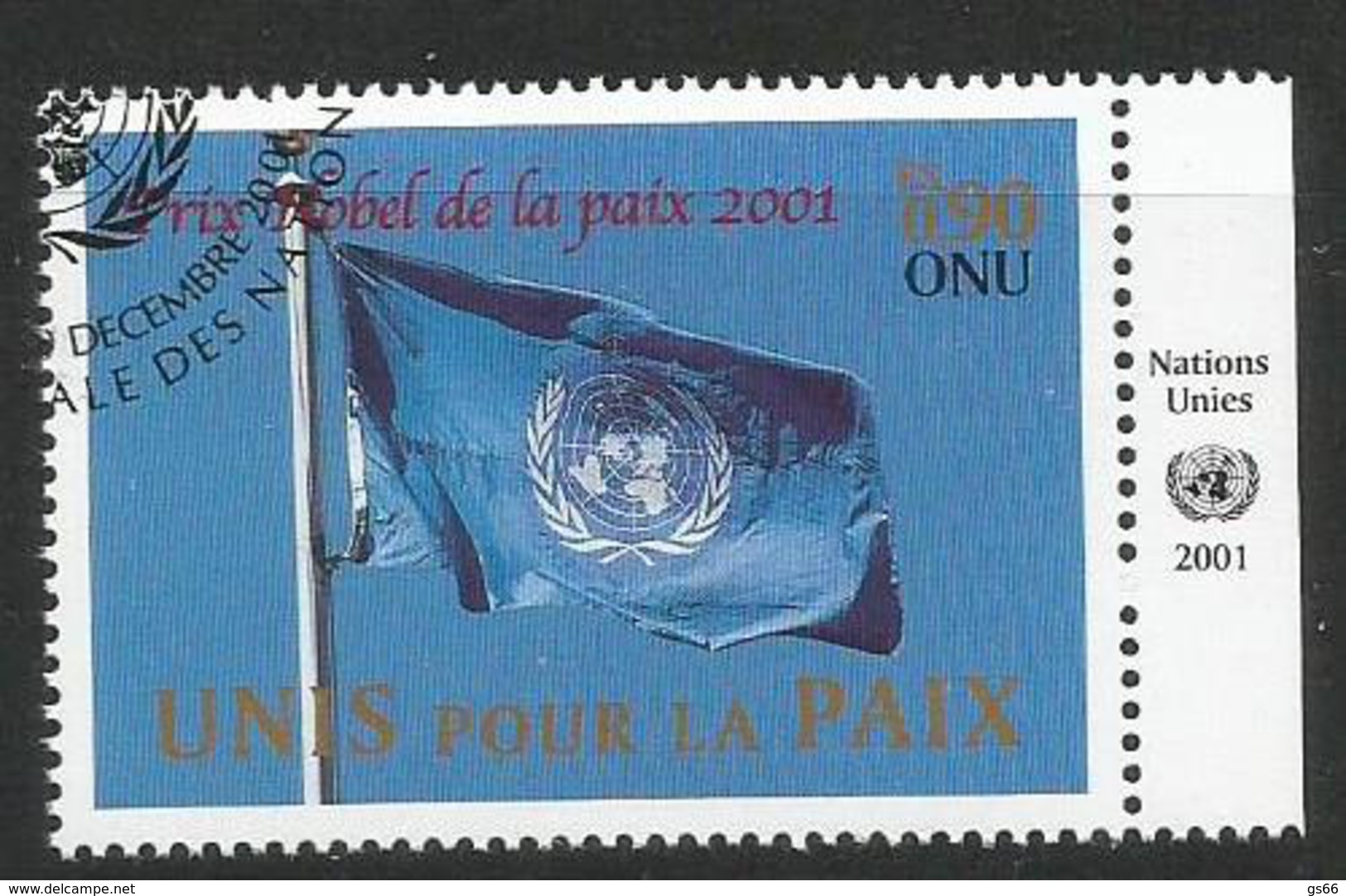 UNO-Genf, 2001, 432,  Friedensnobelpreis 2001 An Die Vereinten Nationen (UNO), Used First Day, Zierfeld - Usati