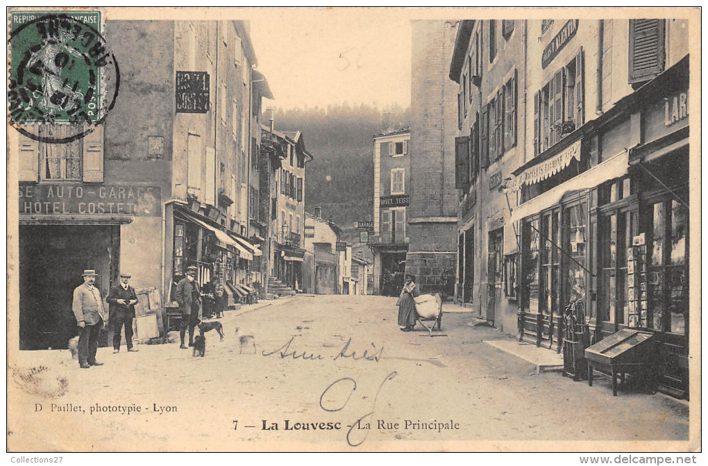 07-LA LOUVESC - LA RUE PRICIPALE - Vernoux