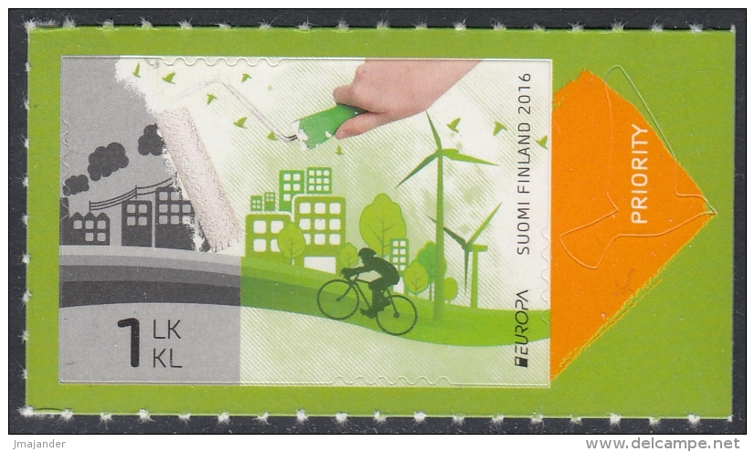 Finland 2016 Europa Stamp: Think Green, Environment Protection, Bicycle. MNH - Unused Stamps