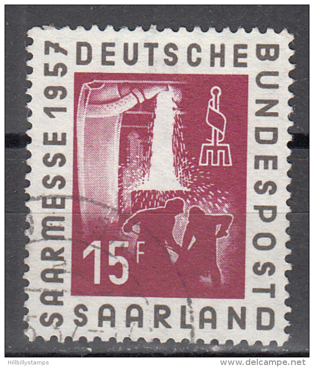 Saar   Scott No  284     Used     Year  1957 - Gebruikt