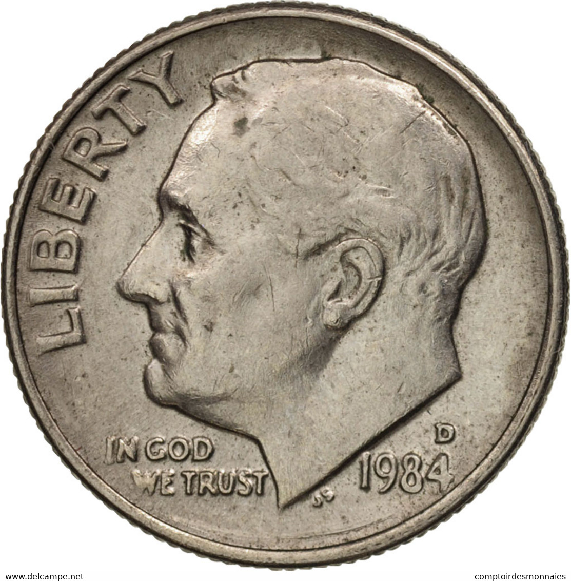 Monnaie, États-Unis, Roosevelt Dime, Dime, 1984, U.S. Mint, Denver, TTB+ - 1946-...: Roosevelt