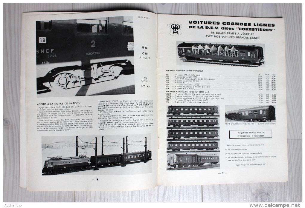 Catalogue publicitaire 1968 CPMR RMA modélisme français qualité rare Indépendant du rail