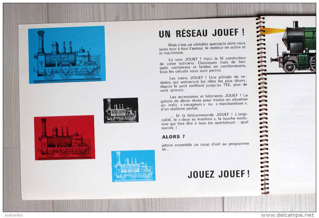 Catalogue Publicitaire Jouef Plans Et Décors De Réseaux Avec Calque 1980 Trains - Français