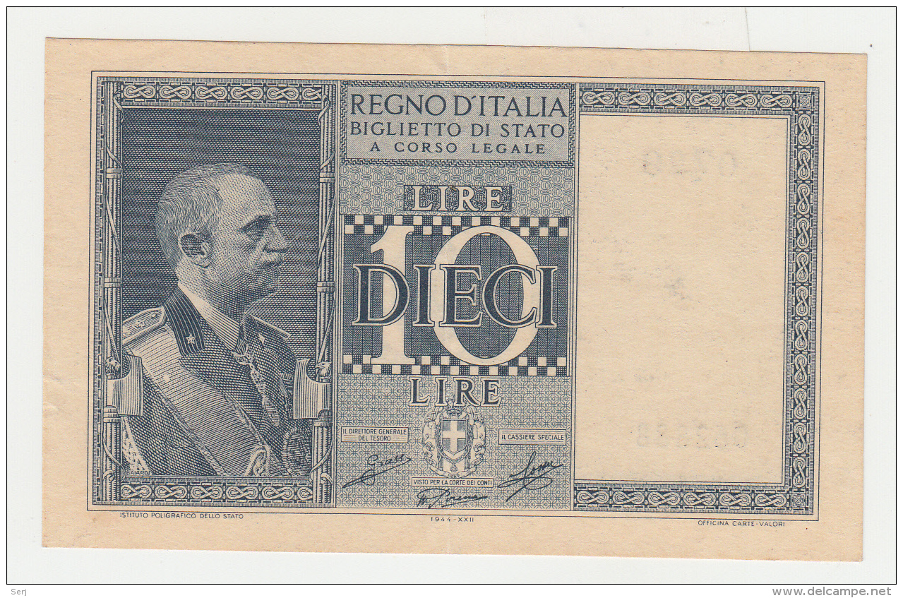 ITALY 10 Lire 1939 XF+ Pick 25c 25 C - Regno D'Italia – 10 Lire