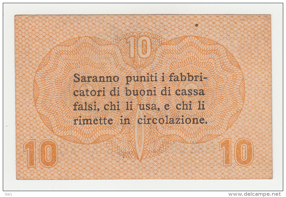 Italy 10 Centesimi 1918 UNC NEUF Pick M2 - Buoni Di Cassa