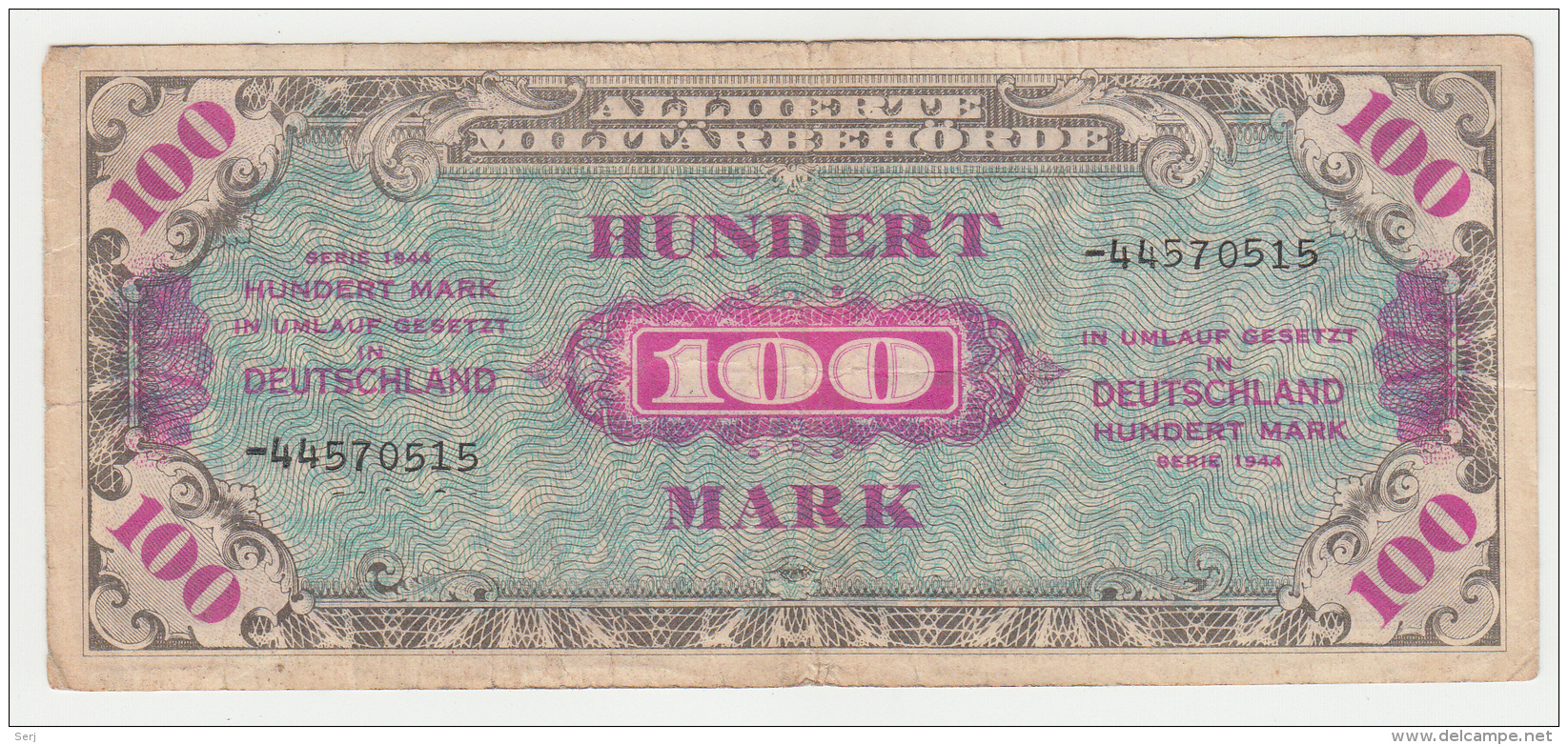 GERMANY 100 Mark 1944 WWII "F" Pick 197d 197 D - 100 Mark