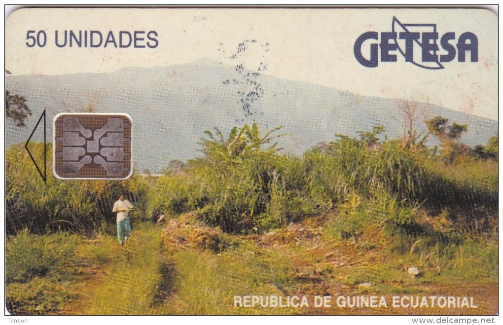 Equatorial Guinea, EQG-05-A?, 50units, Landscape (Grey-Blue Rev.) Batch C4C, 2 Scans. - Guinée-Equatoriale