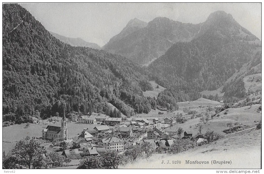 MONTBOVON &#8594; Kleines Dorf Bei Gruyère 1911 - Montbovon