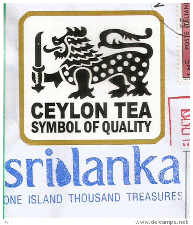 SRI LANKA. EXPO MILAN 2015. Belle Lettre Du Pavillon Du SRI LANKA à MILAN. "Ceylon Tea", Avec Tampon Officiel EXPO - 2015 – Milan (Italie)
