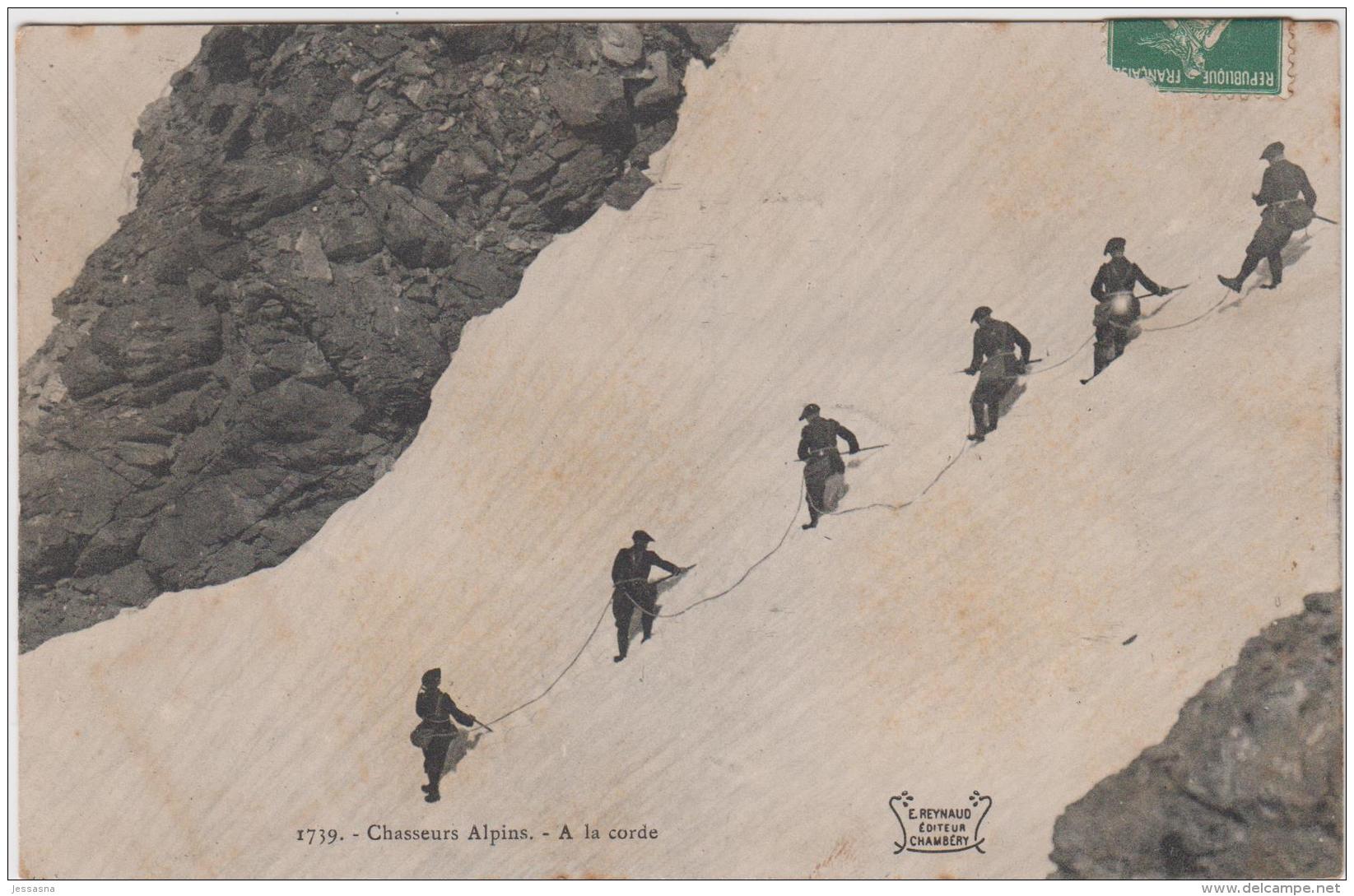 AK -Gebirgsjäger Am Seil - Gletscher In Frankreich - 1908 - Escalade