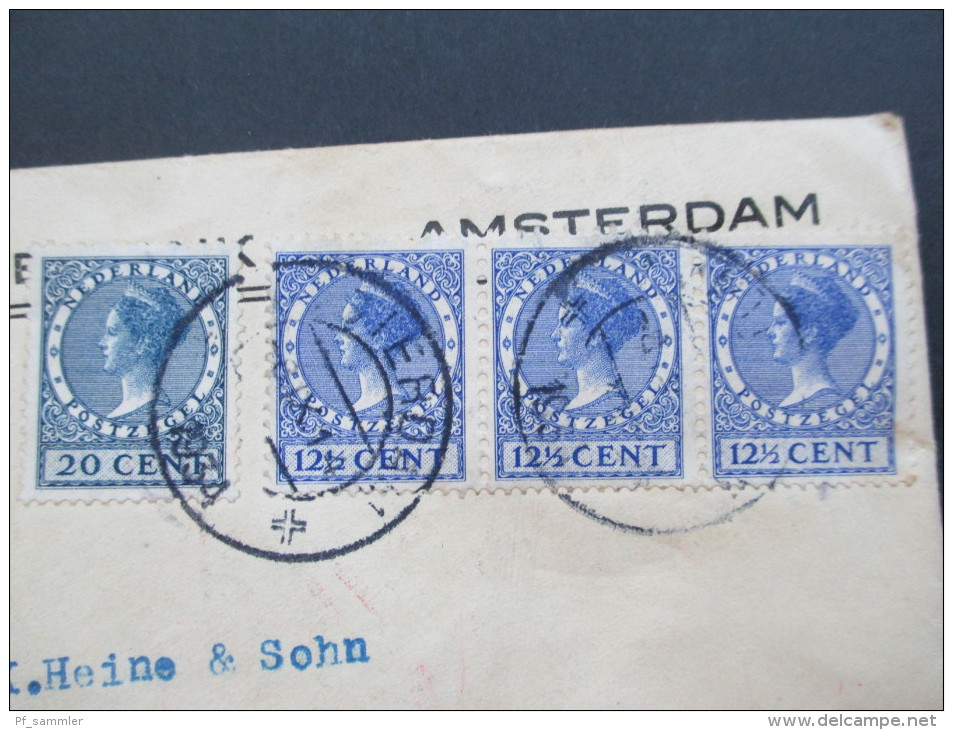 Niederlande Einschreiben 5 Fach Gesiegelt!! Amsterdam Twentsche Bank Asd. No 4499. Interessanter Beleg!! - Lettres & Documents