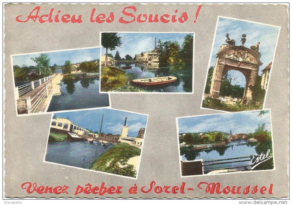 R344 Adieu Les Soucis! - Venez Pecher A Sorel Moussel - Humor / Viaggiata 1967 - Sorel-Moussel