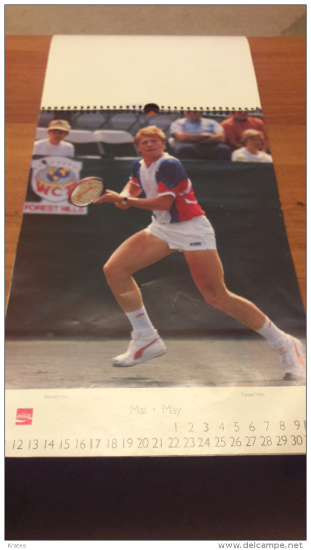 Old Big Wall Calendar - Tennis, Boris Becker 1987 - Big : 1981-90