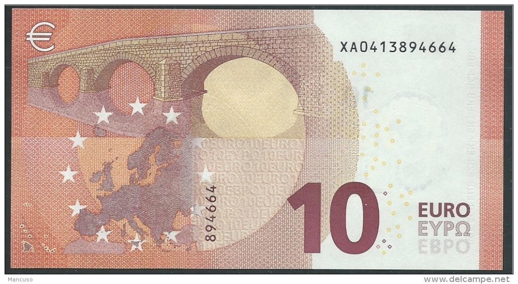 10  EURO DRAGHI  GERMANY  XA X001 H4   UNC - 10 Euro